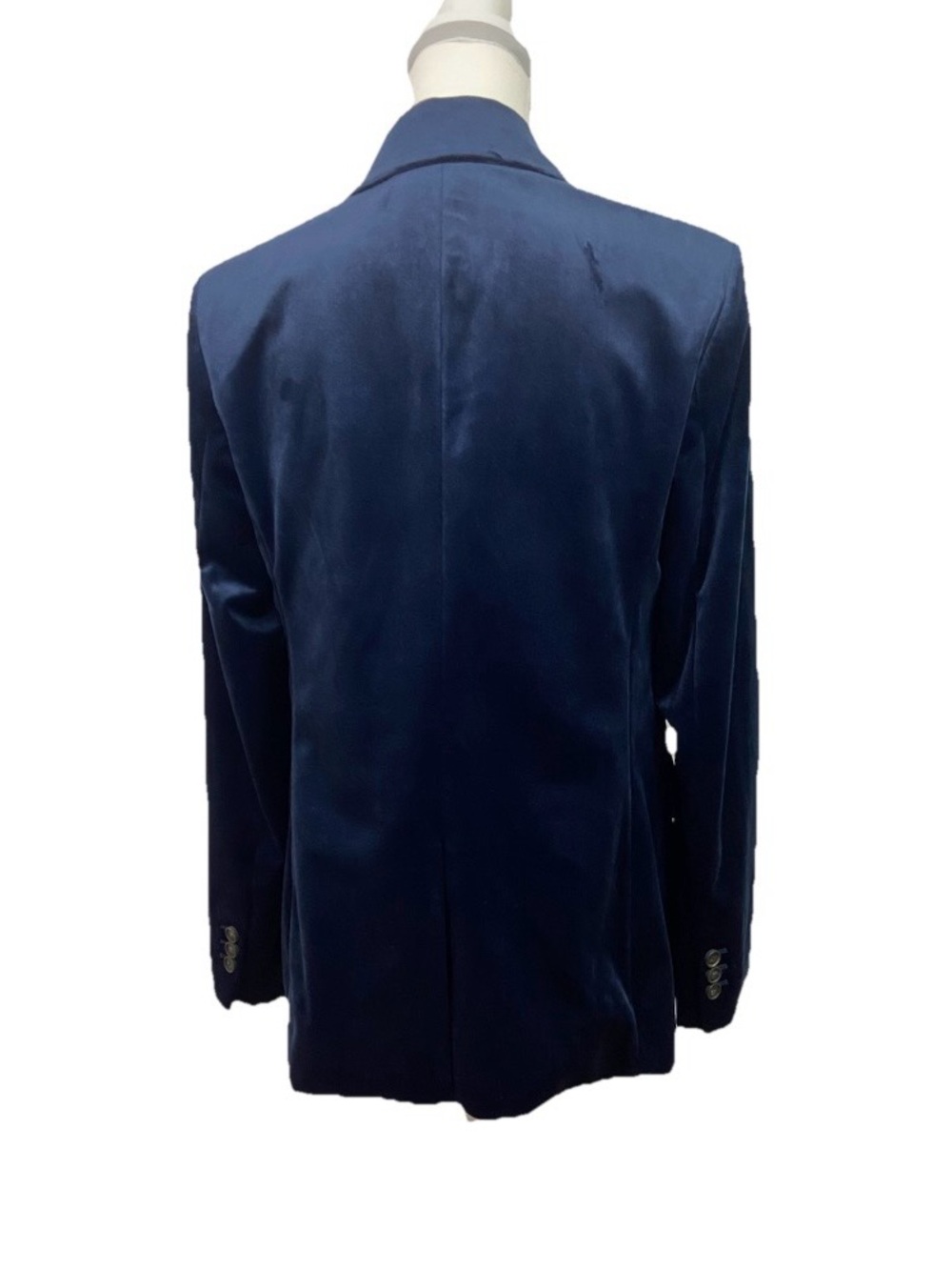 Vince Women's Velvet Classic Double Breasted Blue Blazer Sz 10 Luxe Old Money - Picture 3 of 13